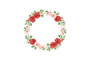 Romantic Rose Wreath Clipart Set, an Object Graphic by Designs_River (Thumbnail 11 of 13)