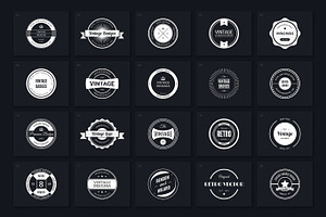 200 Retro Badges