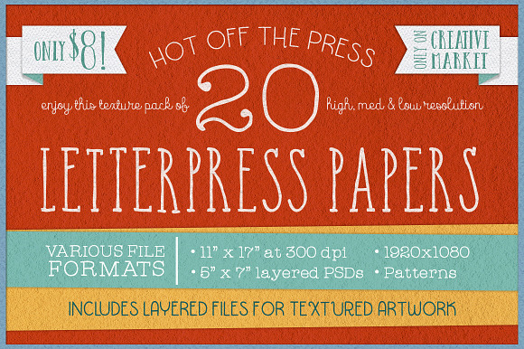 KD Letterpress Paper Pack preview 6