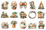 Carrot Easter Watercolor Clipart Set, an Illustration by cherrydesign (Thumbnail 3 of 4)