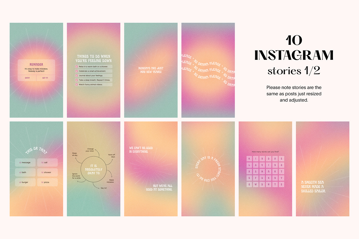 Canva Retro Dreams Instagram Bundle, a Social Media Template by Alice Store (Photo 8 of 8)
