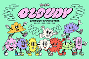 Cloudy Cartoon Characters, an Illustration by The Isian (Thumbnail 1 of 16)