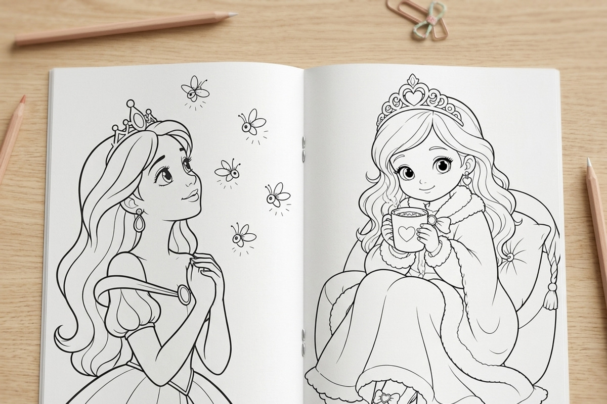Magical Princess Coloring Book Vol31, a Person Illustration by ikarifq shop (Photo 3 of 7)