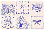 Dolce Vita, summer set + backgrounds, a Decorative Illustration by Good Studio (Thumbnail 13 of 28)