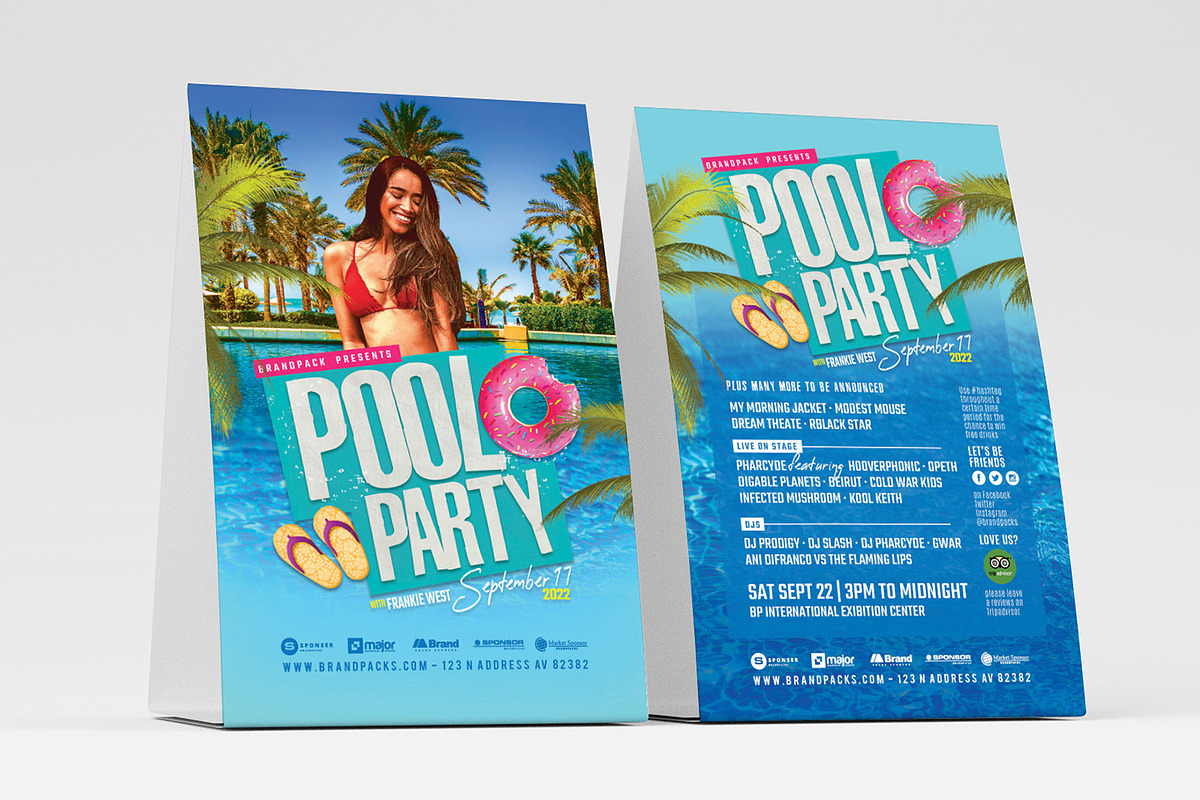 Pool Party Flyer Template, a Flyer Template by BrandPacks (Photo 2 of 8)