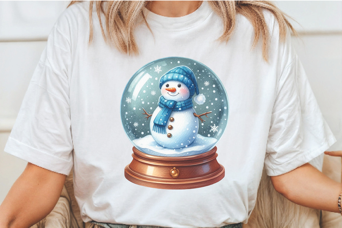 Christmas Snowman Globe Clipart, an Illustration by Libby Wishes (Photo 4 of 8)