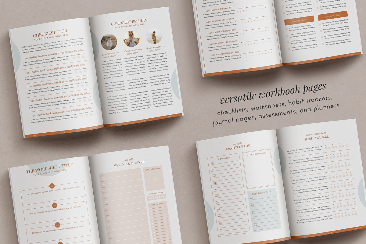 Wellness Workbook & eBook Templates, a Design Template by Studio Soluna (Photo 5 of 16)