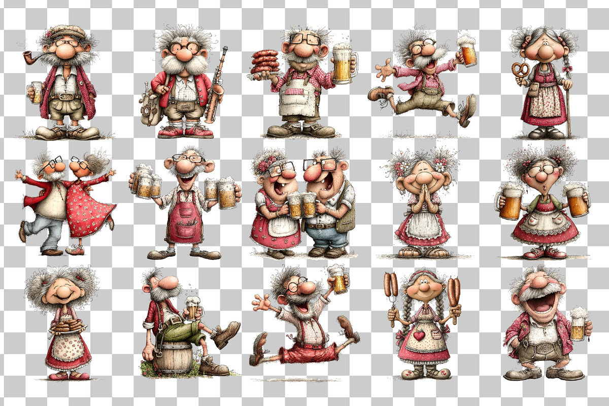 Oktoberfest Seniors PNG Clipart, a Seasonal Illustration by Nicolle's Colorful Art (Photo 3 of 5)
