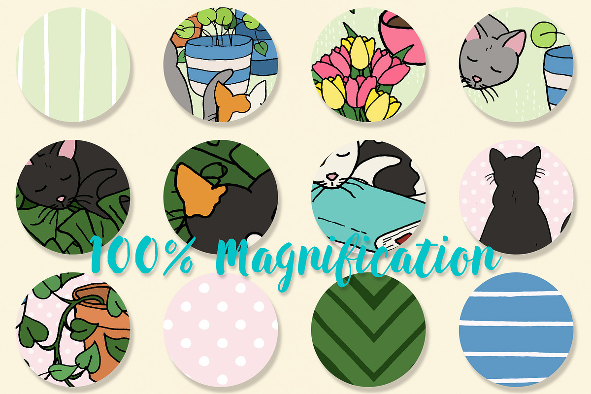 Cozy Cats, Books & Houseplants, a Pattern Graphic by Northern Whimsy Design (Photo 4 of 4)