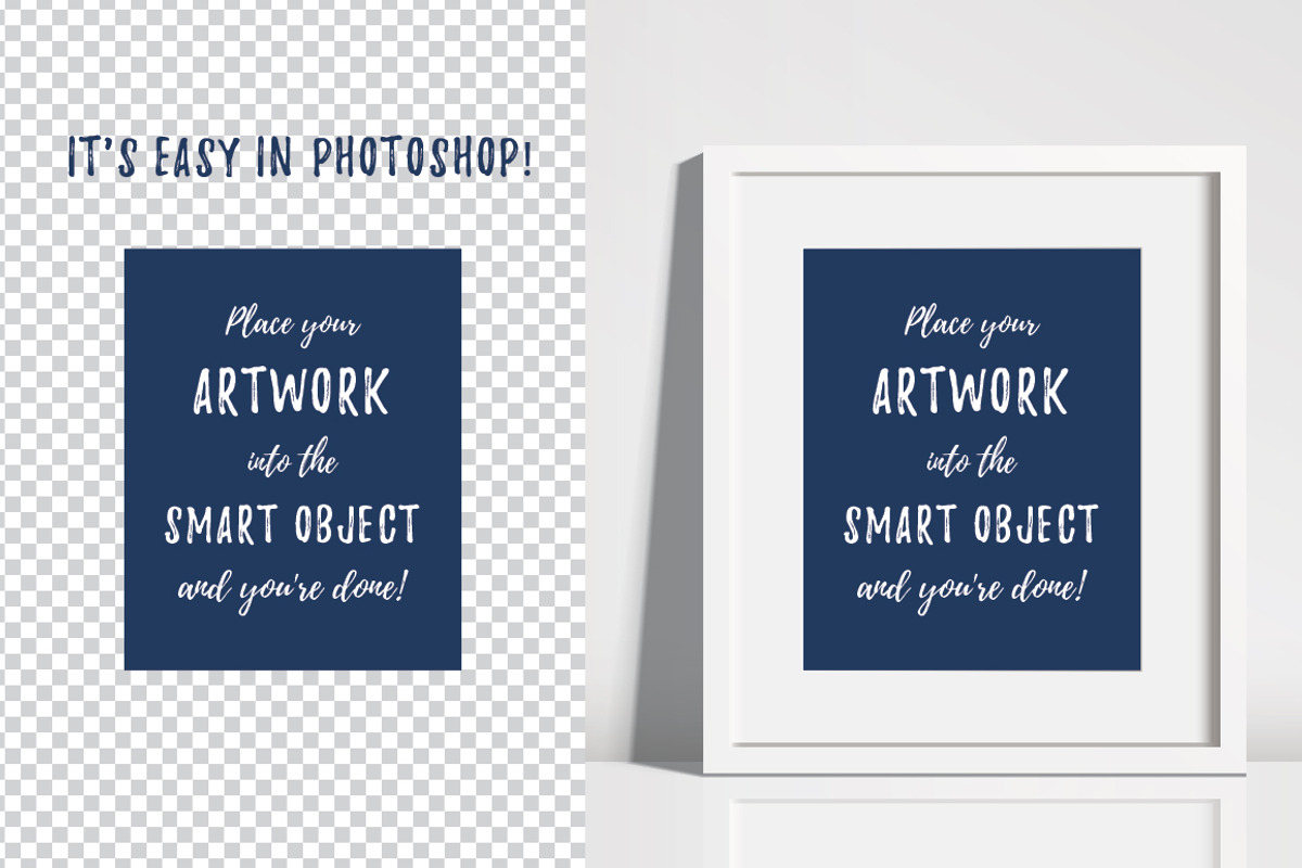 White Frame Mockup - PSD AI PNG JPEG, a Print Template by Minty Fresh Graphics (Photo 3 of 5)