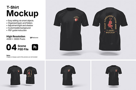 T-Shirt Mockup Bundle Set