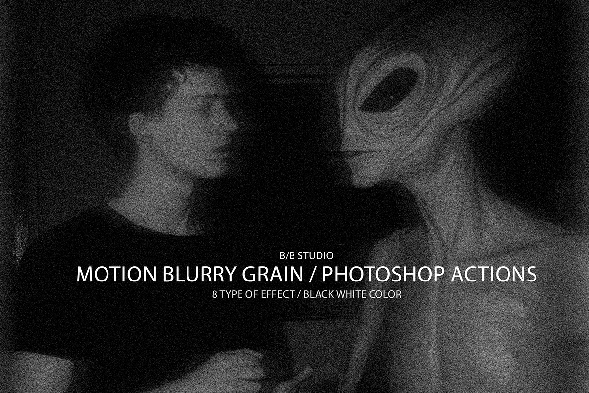 Motion Blurry Grain Action, an Action Add-On by B/B STUDIO (Photo 1 of 10)