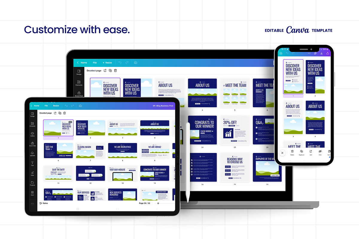 Social Media Kit | IG, FB, LinkedIn, a Social Media Template by Studio B | Canva Template (Photo 12 of 13)
