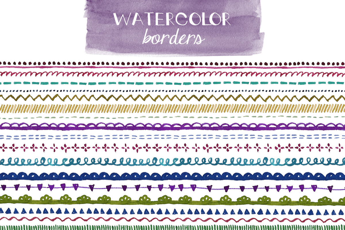 Watercolor Borders, an Illustration by Angie Makes (Photo 1 of 2)