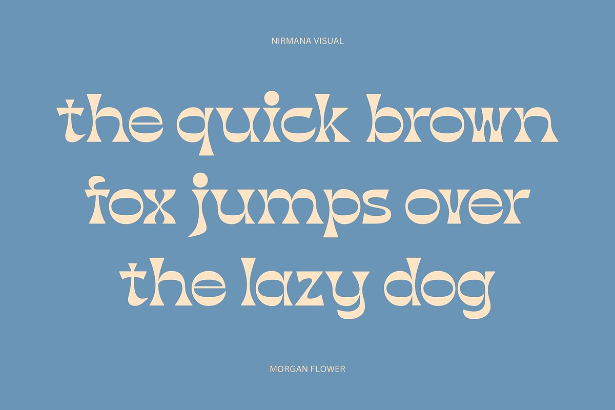 Morgan Flower - Retro Psychedelic, a Font by Nirmana Visual (Photo 4 of 11)