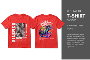 Regular T-Shirt Mockup Front & Back