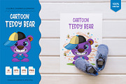 Cartoon bear wearing a cap. Tshirt., an Animal Illustration by KENO Mascots (Thumbnail 3 of 6)