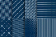 24 blue textile minimal patterns, a Pattern Graphic by ExpressShop (Thumbnail 3 of 6)