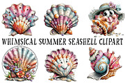 Whimsical Summer Seashell Clipart, an Illustration by OK Design (Thumbnail 2 of 6)