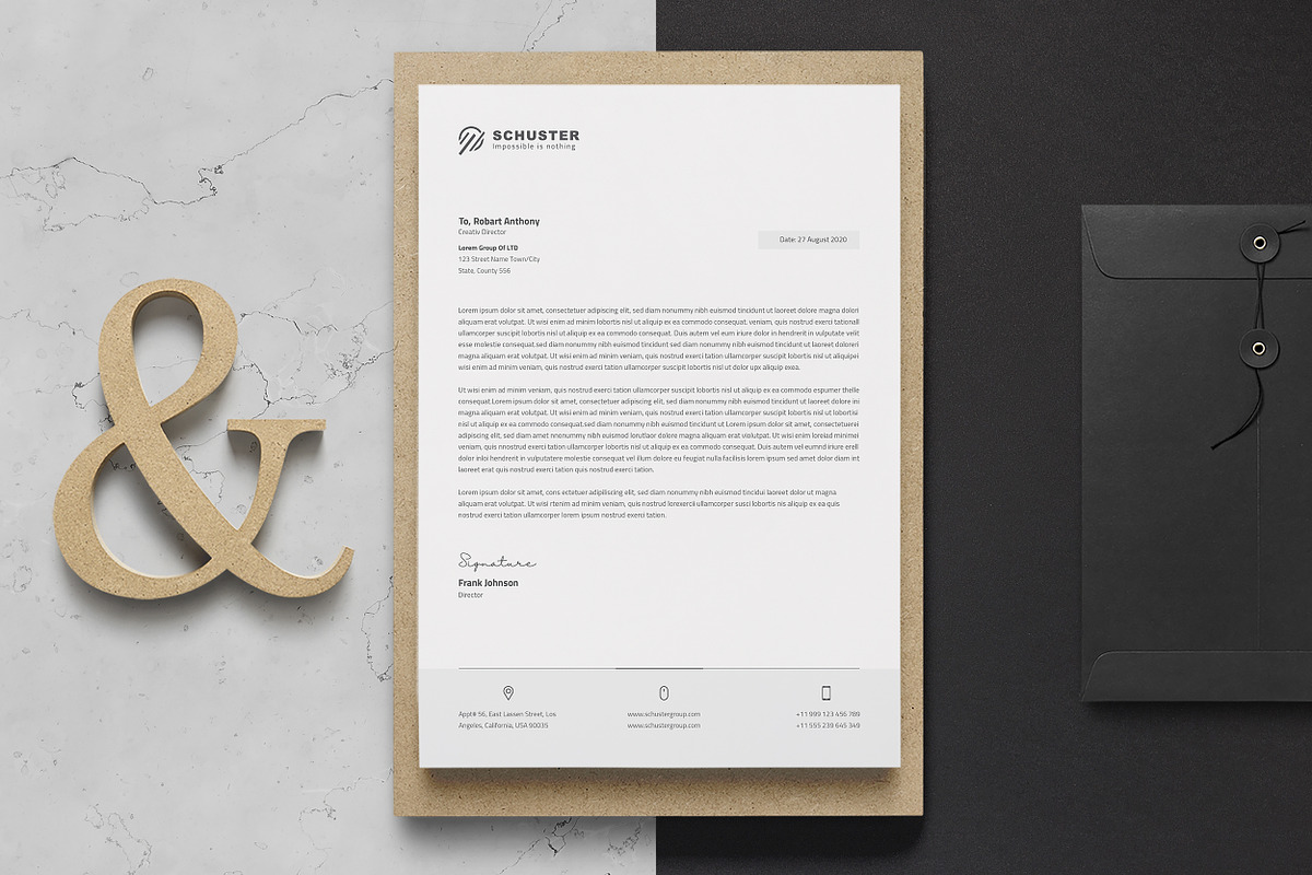 Letterhead Word Template, a Stationery Template by TelaTemplates (Photo 1 of 6)