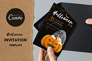 Halloween Invitation Party Template, an Invitation Template by Thursdaypaper (Thumbnail 1 of 4)