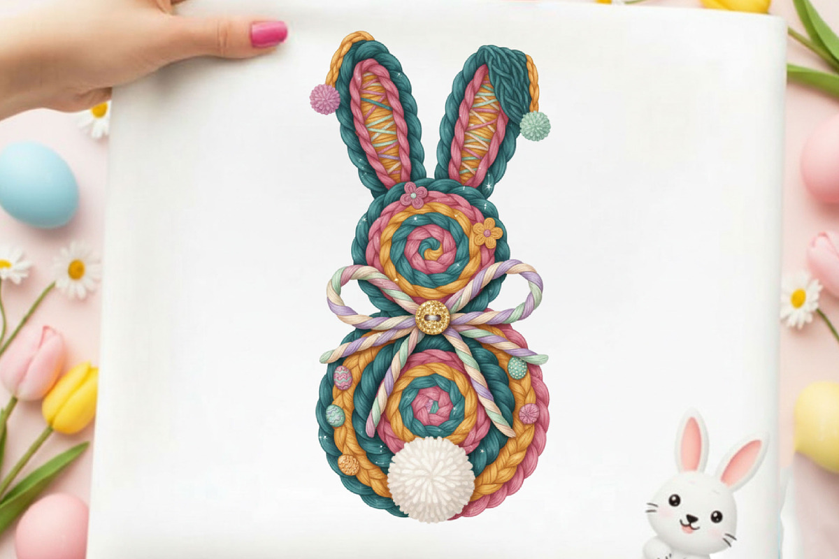 Easter Bunny Faux Yarn Png,Crochet, an Illustration by Designking (Photo 4 of 6)