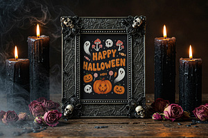 Gothic Halloween Frame Mockup, a Product Mockup by Designer Dude