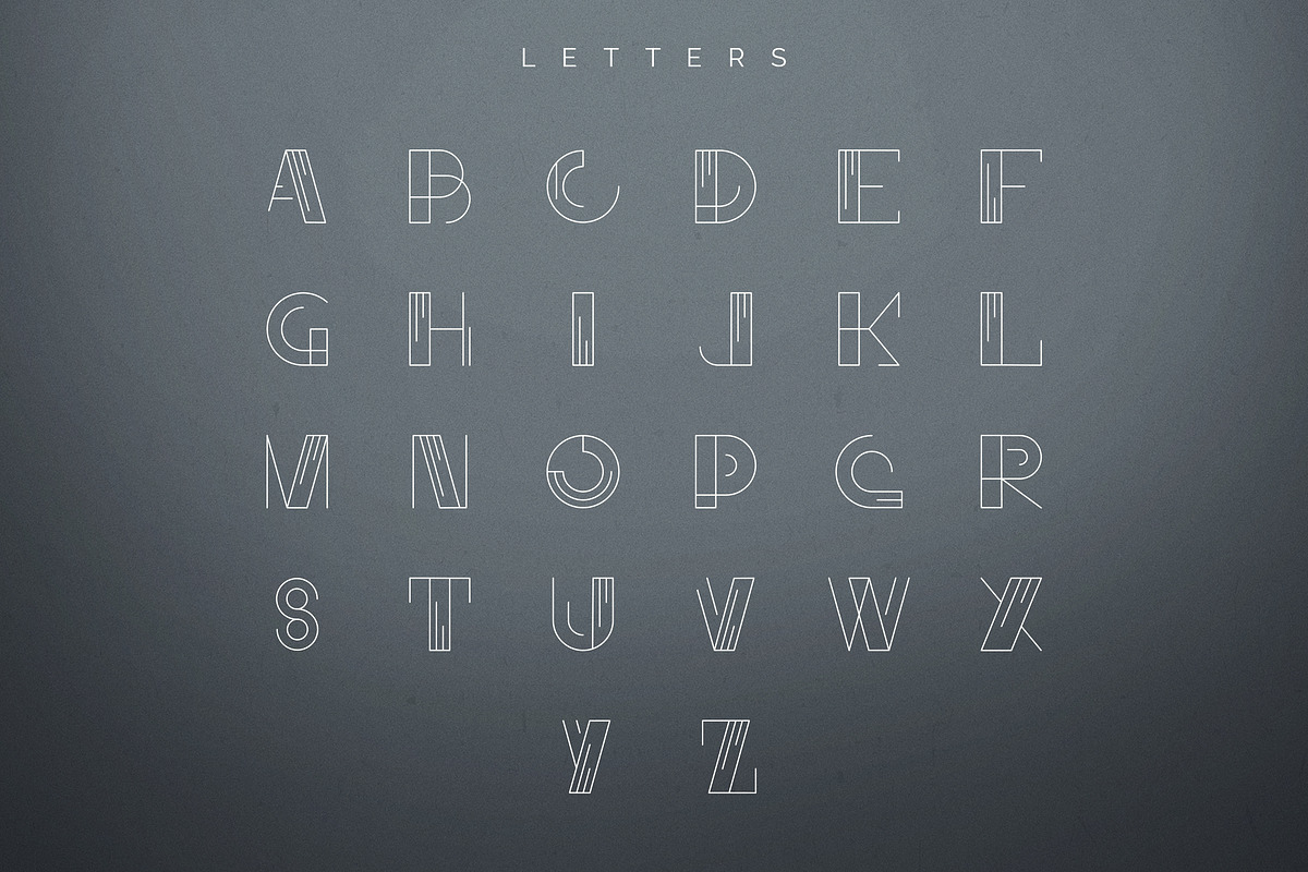 Geometric Letters and Logo Designs, a Branding & Logo Template by VP Fonts (Photo 28 of 28)