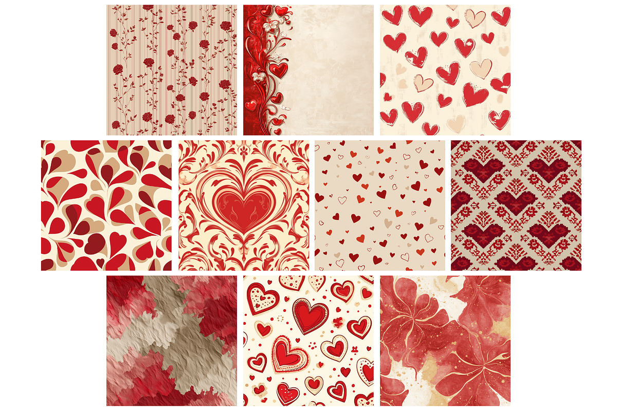 Happy Valentine's Day Backgrounds, a Background Graphic by NadiaTheronArt (Photo 4 of 5)