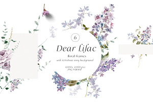 Floral Lilac Watercolor Collection