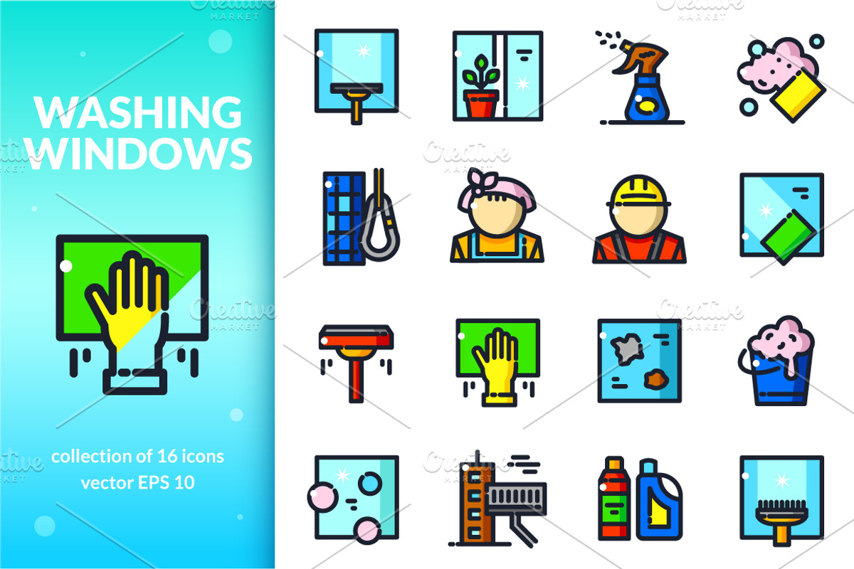 Washing Windows, a Work Illustration by meowu