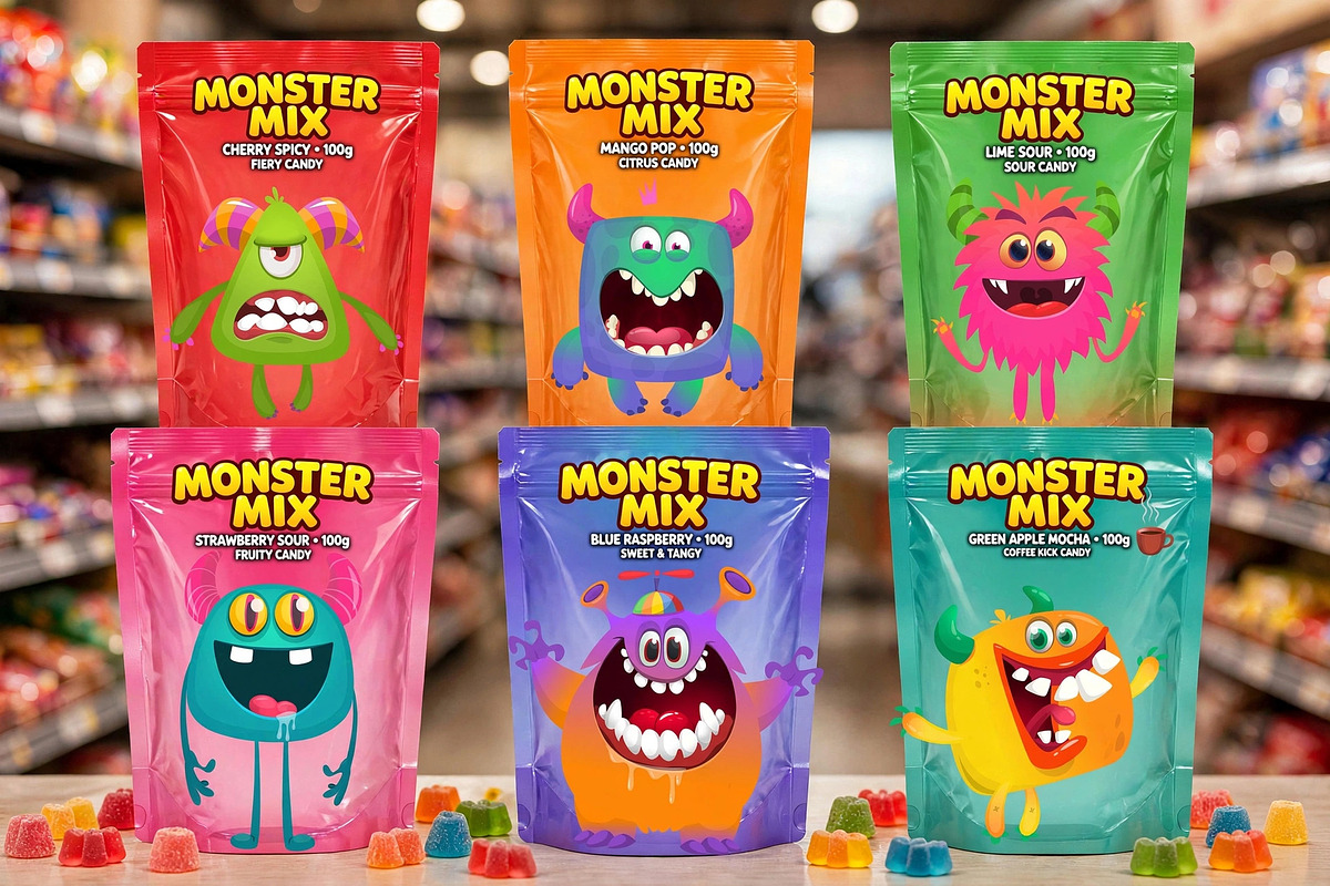 Fluffy Monsters - 6 Cute Monsters, a Decorative Illustration by D R A W K M A N (Photo 6 of 7)