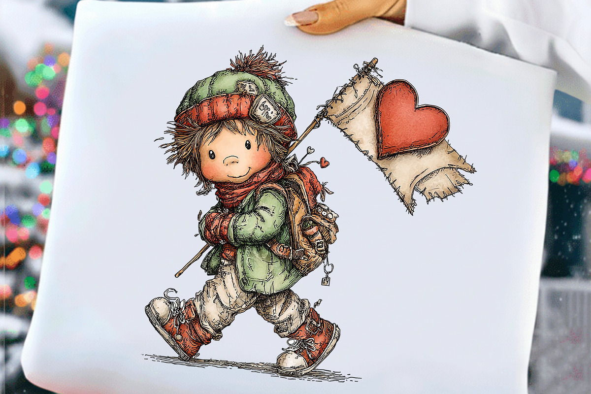 Quirky Valentine Boy Clipart, an Illustration by Craft Nest (Photo 6 of 9)
