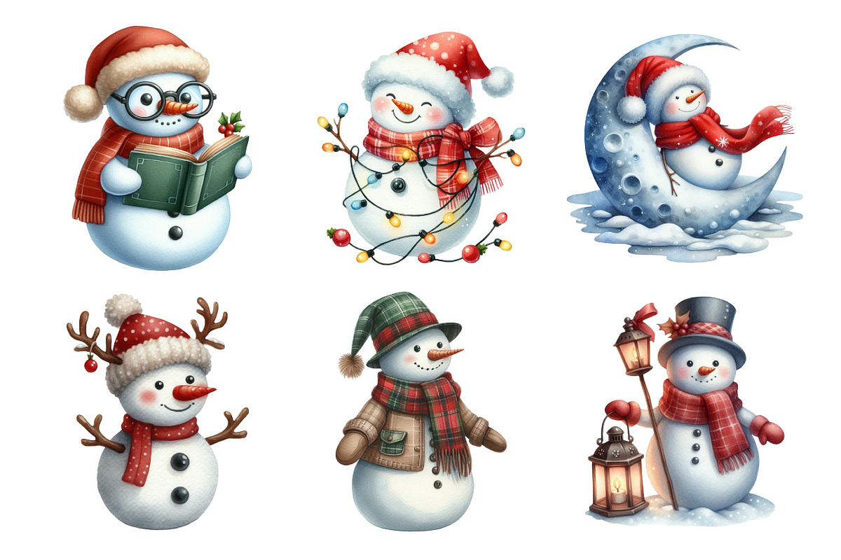 Snowman Winter Clipart, an Illustration by Daily.Designs (Photo 4 of 4)