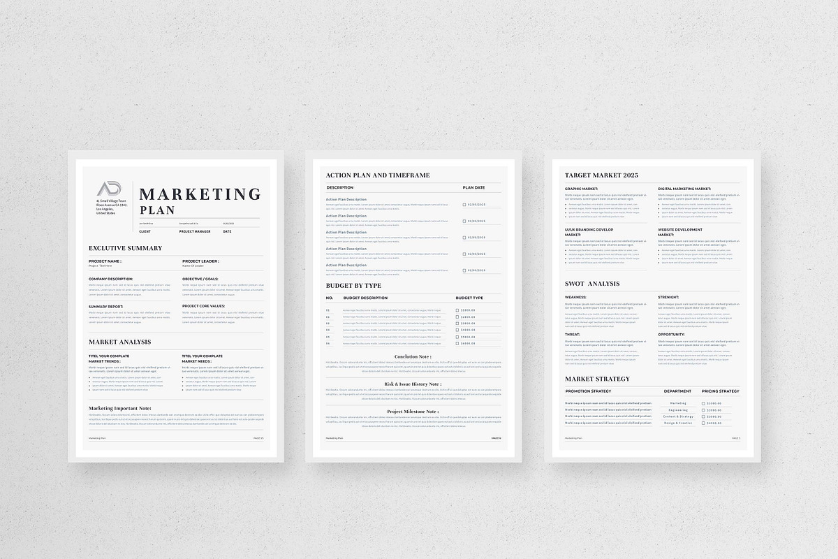 Marketing Plan | MS Word & Indesign, a Stationery Template by design_hut (Photo 2 of 7)