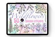 Wildflowers Brush Stamps Procreate, a Brush Add-On by LekoArt (Thumbnail 1 of 8)