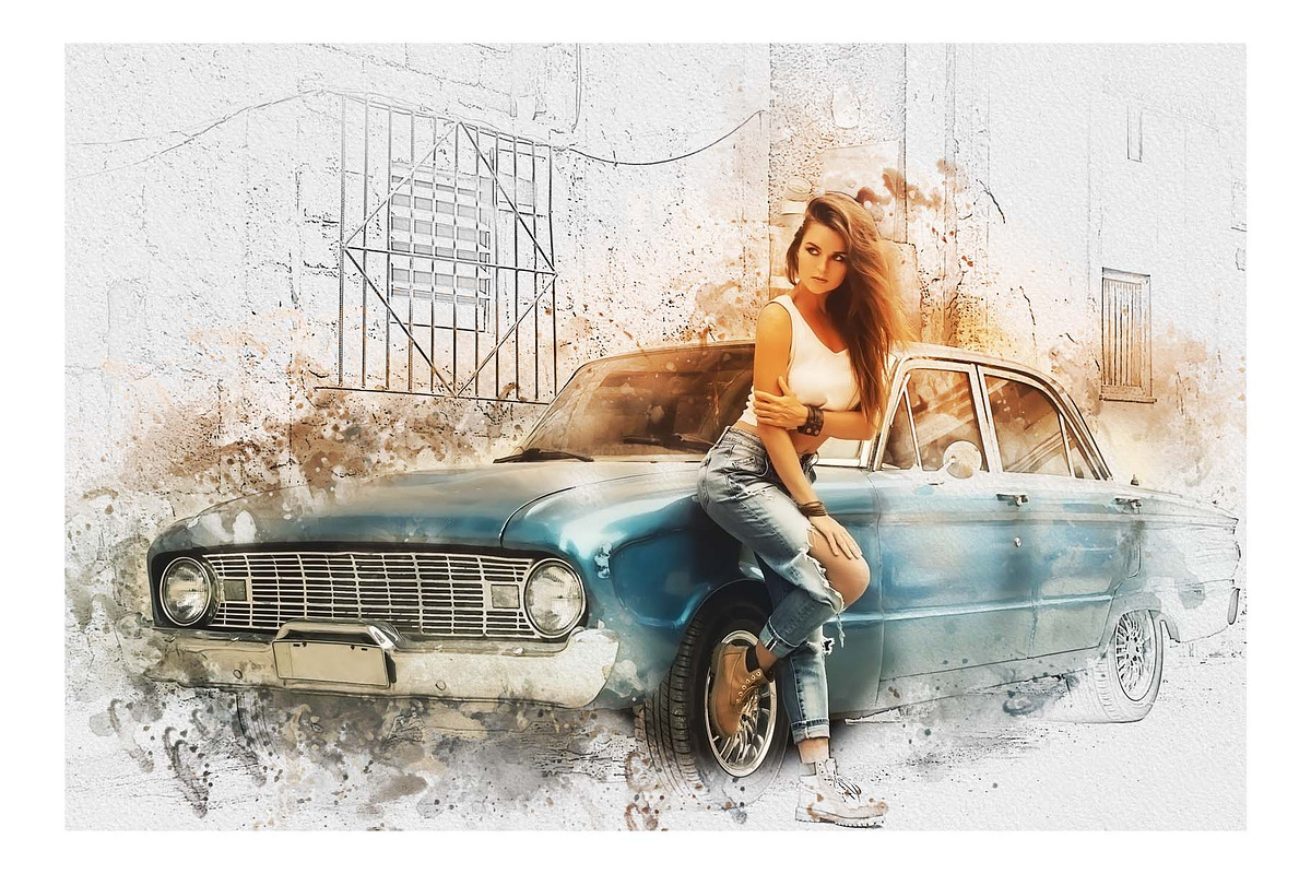 True Watercolor Photoshop Action, an Action Add-On by Photoshop Action (Photo 8 of 11)