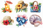 Hibiscus Beach Vacation Clipart, an Illustration by Craft Nest (Thumbnail 5 of 6)