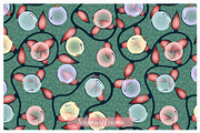 Christmas Ornaments & Lights Pattern, an Illustration by Johanna V. Creative (Thumbnail 2 of 3)