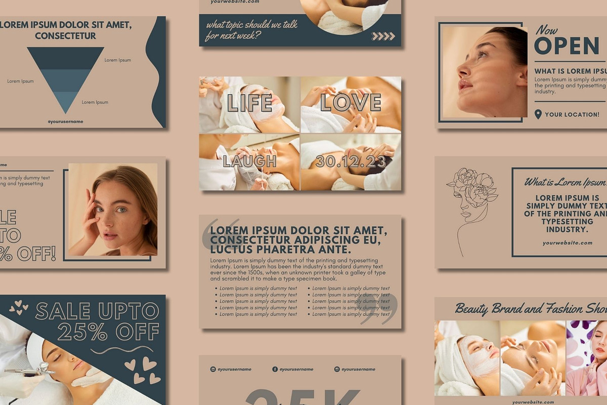 Beauty Twitter Post Canva Templates, a Templates & Theme by BoontenStudio (Photo 4 of 6)