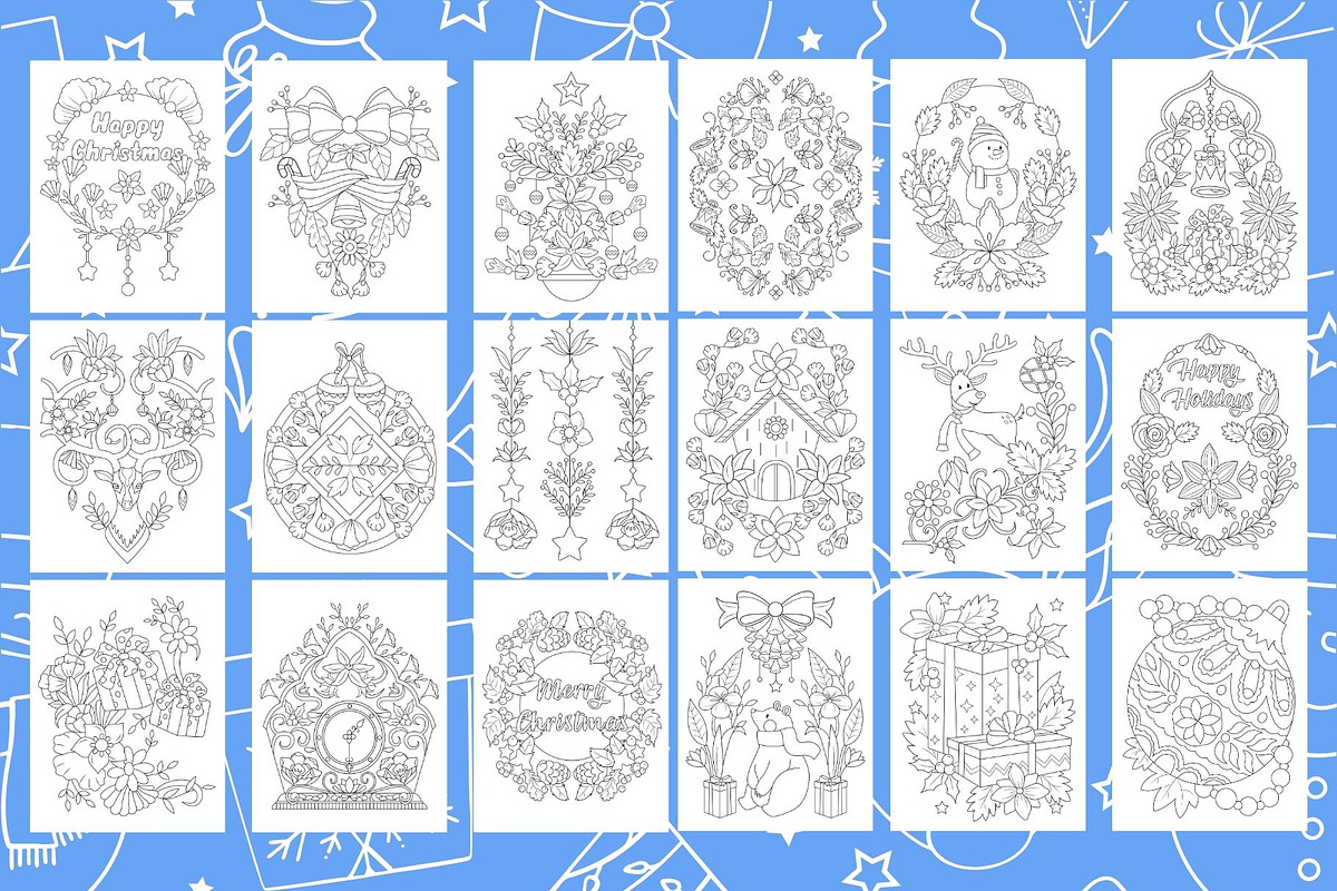 Christmas Coloring Book, a Seasonal Illustration by Line Store (Photo 3 of 4)