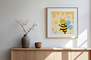 Cute Bee Clipart Set Sweet Honey, an Animal Illustration by Vaniuta_Art (Thumbnail 3 of 3)