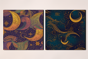 Celestial Crescent Pattern, a Pattern Graphic by Leakedink (Thumbnail 4 of 4)