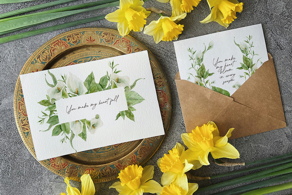FRESH SPRING FLOWERS watercolor set, a Decorative Illustration by long summer (Photo 4 of 11)