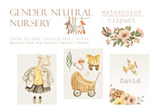 Gender neutral nursery, an Illustration by Love Watercolor Store (Thumbnail 1 of 7)