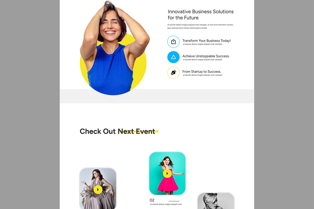 Business Landing Page UI Layout, an UI Kit Template by CreativeShaper (Photo 3 of 6)