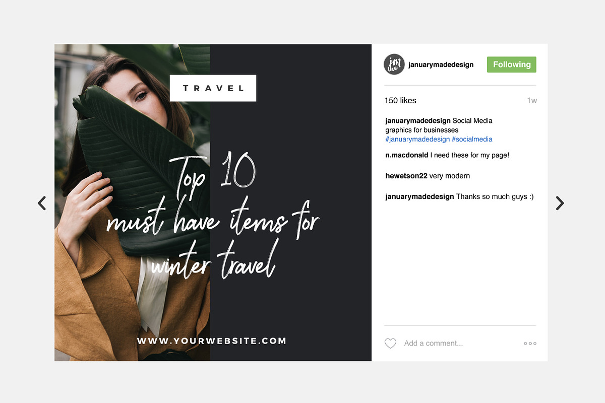 Adventure | Instagram Template Pack, a Social Media Template by January Made Design (Photo 4 of 5)