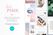 Instagram Stories Pastel Pink CANVA, a Social Media Template by Poego Social (Thumbnail 1 of 12)