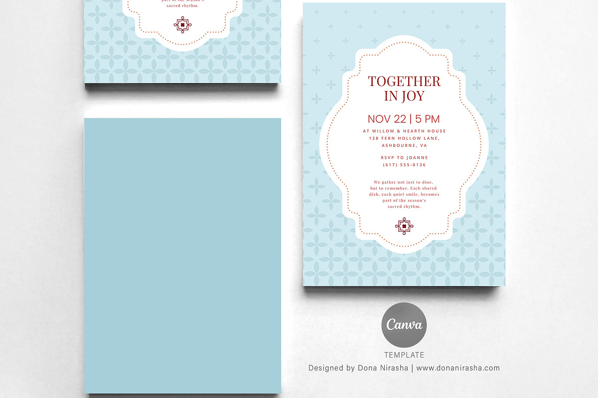 Get-together Invite Canva Temp - 33, a Marketing Template by BloomToLife By Dona (Photo 2 of 5)