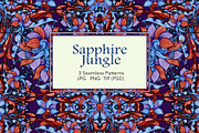 Sapphire Jungle, a Texture Illustration by ilustrinna (Thumbnail 1 of 8)